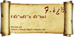 Fésüs Ábel névjegykártya
