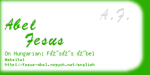 abel fesus business card